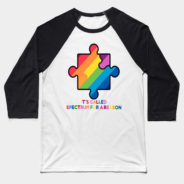 Spectrum For A Reason: Mind Body Balance Baseball T-Shirt by maknatess